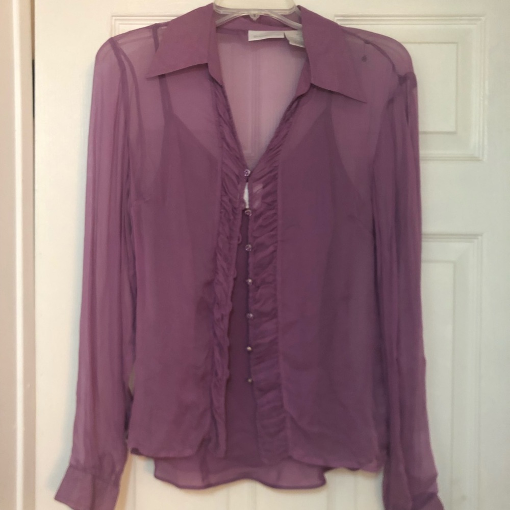 Very nice shear two piece blouse.